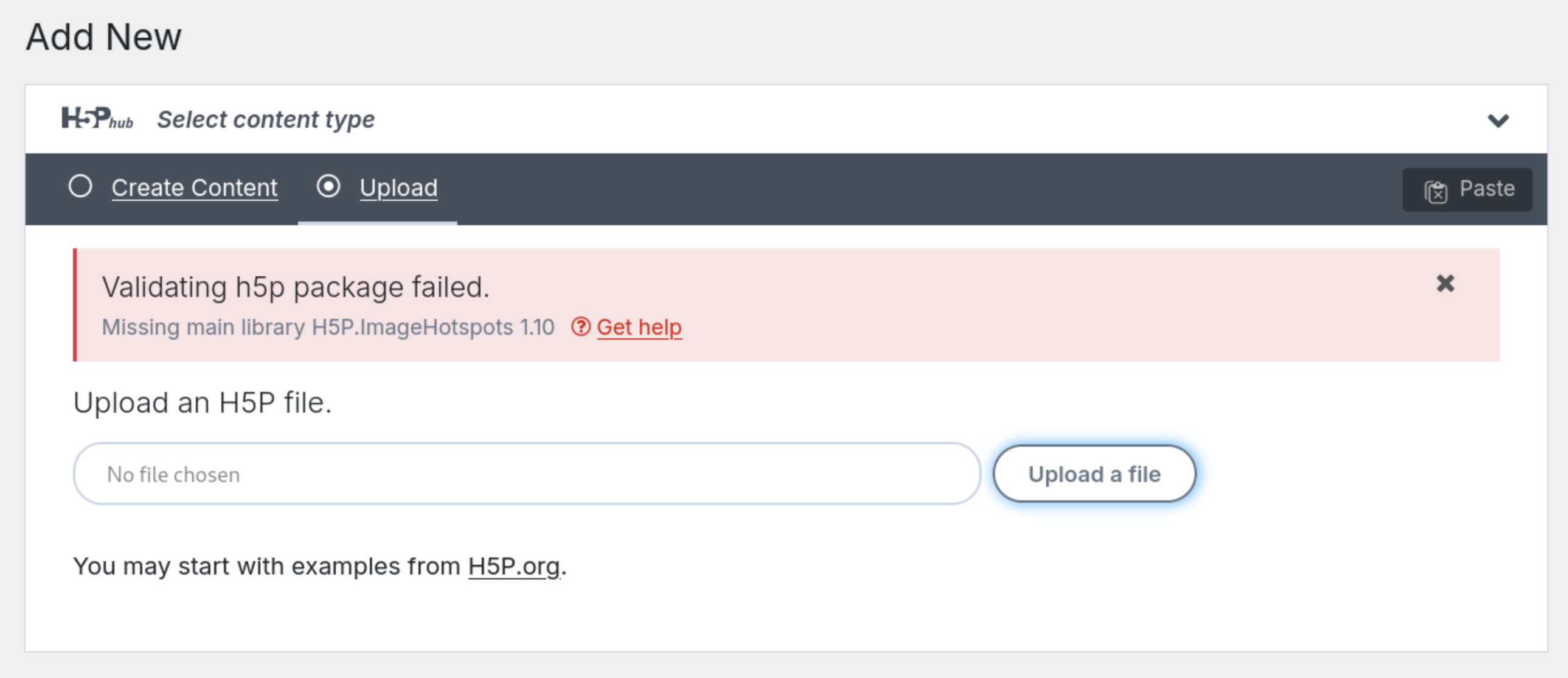 Missing library error
